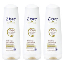 Pack of 3 New Dove Nutritive Solutions Conditioner, Anti-Frizz Oil Therapy 12 oz - £16.12 GBP