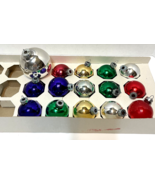 Vintage Rauch Glass Christmas Ball Ornaments Multicolor 2&quot; and 2.5&quot; Lot 15 - $20.52