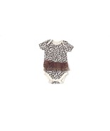 VITAMINS Baby One Piece Leopards Hearts w/Lace Tutu front Size 6M 6 Mos New - £5.29 GBP