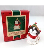 Vintage 1986 Hallmark Keepsake Ornament Puppy&#39;s Best Friend In Original Box - $202.97 MXN
