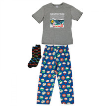 South Park Waiting for the Bus Sleep Tee/Pant/Socks Set Multi-Color - £35.87 GBP