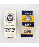 Vintage Matchbook Matches B.P.O Elks Lodge St louis #9 Auburn-Opelika #1834 - $11.57 CAD