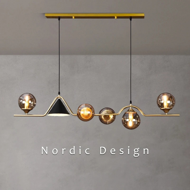 Nordic LED Pendant Light for Dining Room Table Living Room Modern 6 Glasses - $230.89+