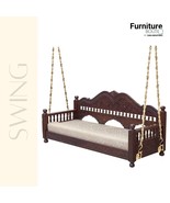 Furniture BoutiQ Solid Wood Ceiling Swing | Indian Solid Wood Jhula | Ha... - £2,628.90 GBP