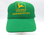 Vtg John Deere Corded Nissun Snapback Hat Green Foam w/Mesh Back High Re... - $57.56