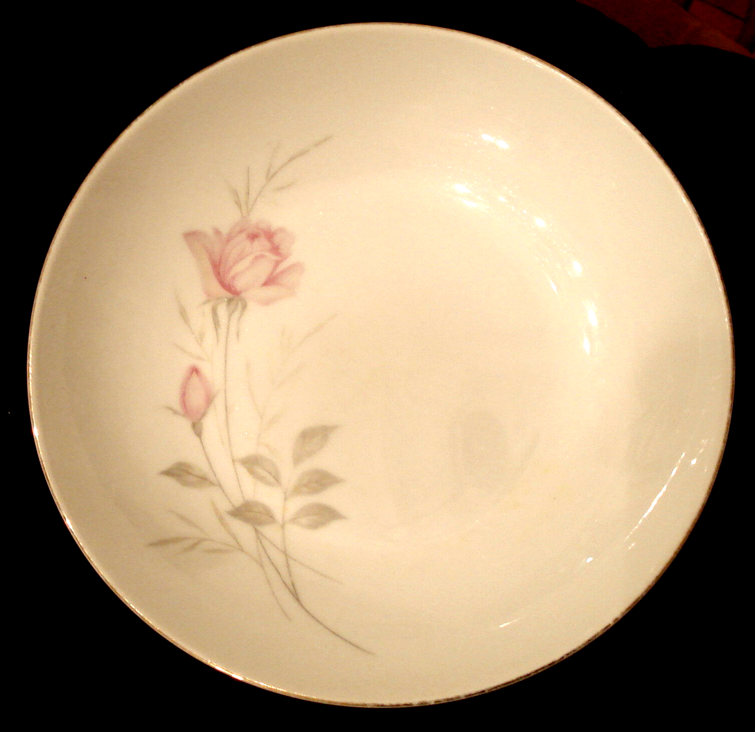 CAMELOT China Coupe SOUP BOWL AMERICAN ROSE Pattern Retro REPLACEMENT 16... - $9.85
