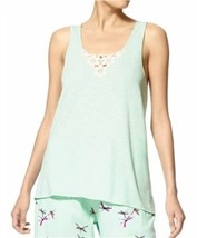 HUE Sleewear Tank Medallion Floral Lace Accented Pajama Top, MSRP $39 - £11.80 GBP