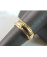 Mens Vintage Estate 14K White &amp; Yellow Gold Wedding Band Ring, 7.3g E3417 - €993,00 EUR