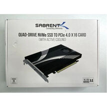 Sabrent EC-P4BF 4-DRIVE NVME ADAPTER CARD PCIE 4.0 X 16. ACTIVE COOLING ... - $173.93