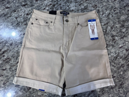DKNY Jeans Chino Tan Bermuda Shorts NWT Size 10 Stretch Free Shipping - $19.40
