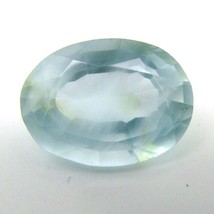 Certified 7.20Ct Natural Aquamarine (Barooz) Oval Faceted Gemstone - £49.75 GBP
