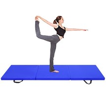  6&#39;x2&#39;x2&quot; Tri-fold Gymnastics Yoga Mat with Hand Buckle Blue 6&#39;x2&#39;x2&quot; Tr... - $55.00