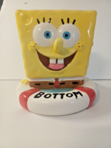 SpongeBob SquarePants Bikini Bottom Coin Piggy Bank With Stopper Ceramic 2003 - £26.20 GBP