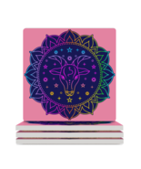 Premium Ceramic Coaster Set - CAPRICORN Star Sign - In Six Colours - £15.45 GBP+