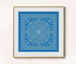 Whitework Cross Stitch Winter Ornament pattern - Snow Ornament Embroidery Chart - £3.91 GBP