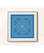 Whitework Cross Stitch Winter Ornament pattern - Snow Ornament Embroidery Chart - $4.99
