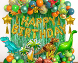 Dinosaur Birthday Party Decorations Supplies, 125Pcs Dinosaur Green Oran... - £26.27 GBP