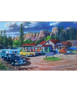 SunsOut Ken Zylla Edge of the Heartland 550 pc Jigsaw Puzzle Conoco Oil Campers - $14.84