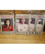 Golden Bee Wearables Cross Stitch Kits Patterns Vintage Lot of 4 Made in... - $25.24