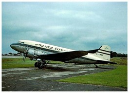 Silver City Douglas C 47B Airplane Postcard - £4.05 GBP