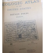 Geologic Atlas of the United States Folio DITNEY INDIANA 1902 - $54.04 CAD