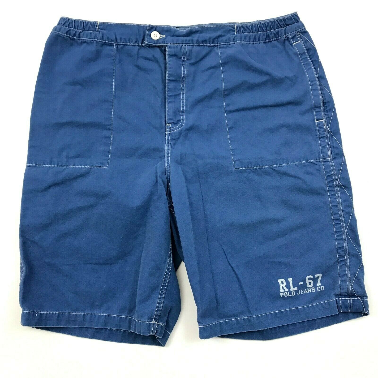 Vintage Polo Ralph Lauren Shorts Größe XL Blau Baumwolle Freizeit Rl-67 - $28.61