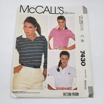 McCall&#39;s Sewing Pattern UnCut 7430 Misses&#39; Top for Stretch Knits Only Polo Sz Md - £5.32 GBP