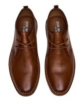 Men's Steve Madden Chuka Comfort Boot Soft Leather Lace up Harros Tan image 5