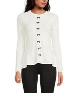 Nanette Lepore Multi-Rib Bow Peplum Sweater - $50.20 CAD