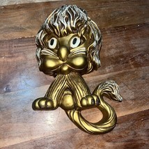 Vintage 70&#39;s Homco Gold Lion Cub 3D Wall Hanging Decor Mid Century Wall ... - $273.88 MXN