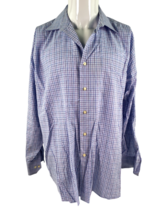 Tommy Bahama Mens Plaid Button Up Shirt Long Sleeve 17&quot; Neck 32-33 Sleev... - $24.49