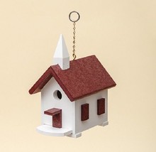 CEDAR COUNTRY CHURCH BIRD HOUSE Wren Chapel Weatherproof Poly Amish Hand... - $59.97