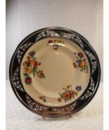 VTG Umbertone Leigh Potters Inc. Farberware USA Floral Trivet Hot Plate ... - £9.49 GBP