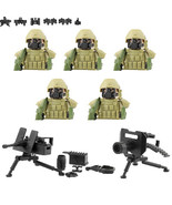 Mlitary Building Blocks Solider Figures Gifts Weapons Machine Guns #F1-I - $474.99 MXN