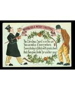 Vintage Postcard Christmas Spirit Poem 1908 HM Rose Rich Gentleman &amp; Poo... - $9.89
