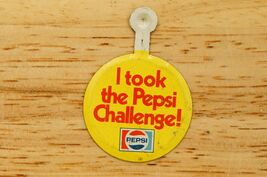 Vintage Pinback Button I Took The Pepsi Challenge Metal Lapel Clip Button - $9.89