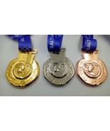 Salt lake 2002 Olympic Medals Set (Gold/Silver/Bronze) with  Ribbons &amp; d... - £69.62 GBP