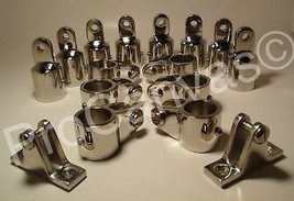 4 Bow Bimini Top Boat Stainless Steel Fittings Marine Hardware Set 7/8&quot; ... - $94.67