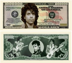 Prince Music Collectible 5 Pack Commemorative Novelty 1 Million Dollar Bills - £4.73 GBP