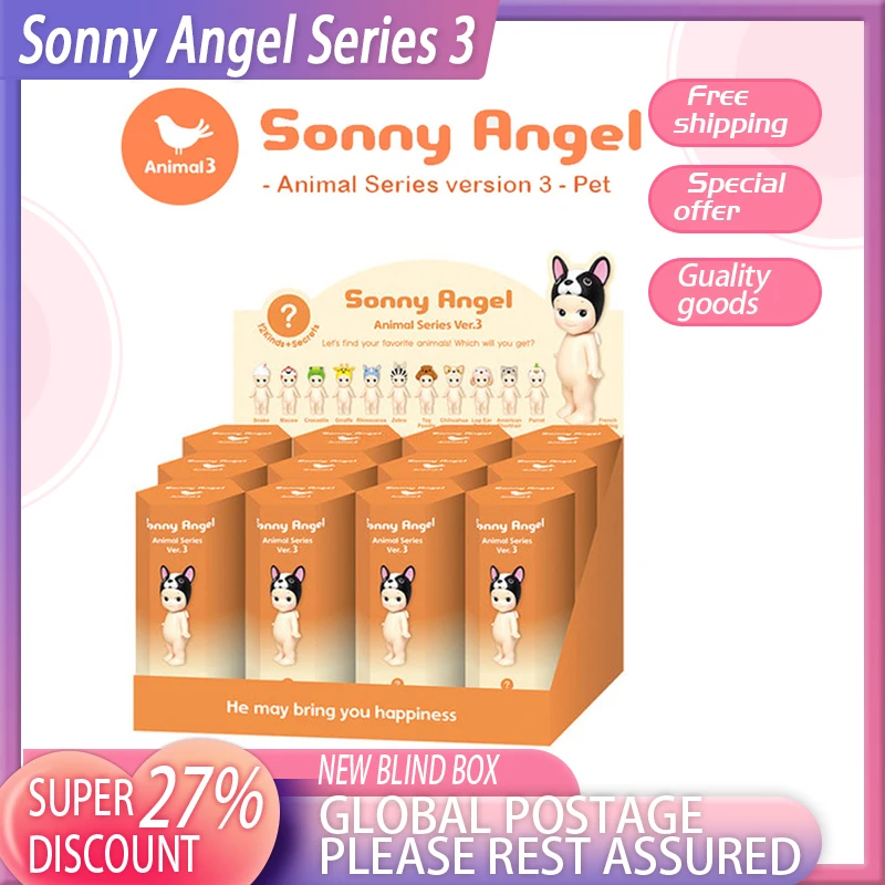 New Blind Box Sonny Angel Animal Series 3 Doll Ornaments Anime Mini Figures Toy - £24.65 GBP+