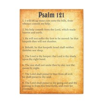  Psalm 121 Chapter Gold Bible Canvas Christian Wall Art Ready to - £59.41 GBP+