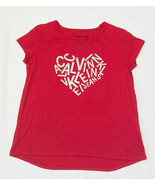 Calvin Klein Jeans girls pink tee with silver graphics sz L 12/14 Large - $5.45 CAD