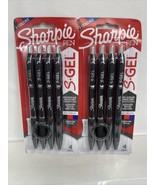 (2) Sharpie S-Gel Black Blue Red Ink .7 Grip Retractable Gel Pen 4pk COM... - $14.03 CAD