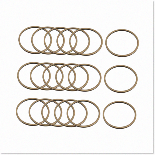 100 Bronze Beading Hoop Rings - 16mm Circle Open Bezel Linking Ring Set ... - $20.78