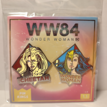 Wonder Woman And Cheetah Enamel Pins Set Official DC Collectible Badges - £13.64 GBP