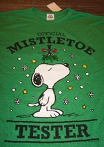 Peanuts Snoopy Mistletoe Tester Christmas T-Shirt Mens Large New w/ Tag - £15.66 GBP