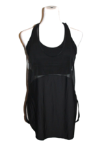 Lululemon Women&#39;s Black Tank Top With Built In Sports Bra Half Mesh Yoga Size 4 - £21.23 GBP