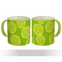 Lemon Slice : Gift Mug Orange Fruit Citrus Kitchen Wall Decor Greenery Pattern T - £12.74 GBP