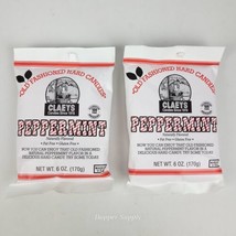 (Lot of 2) Claeys Old Fashioned Hard Candies PEPPERMINT Candy 6oz  BB:10/2025 - $12.82