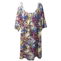 Old Navy Womens Blouson Dress Multicolor Floral Lined 3/4 Sleeve Pullover XL New - £11.38 GBP